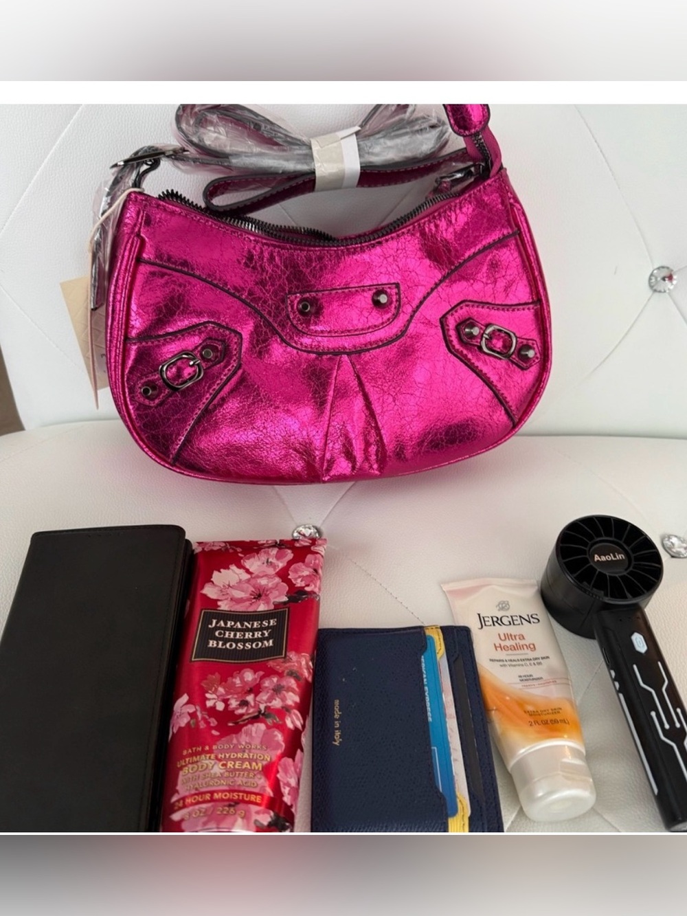 Y2K - Metallic Pink Crossbody Bag - Picture 6 of 10